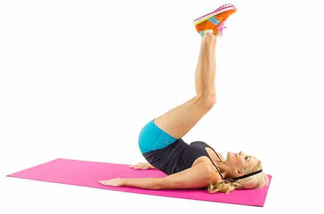 woman doing Reverse Crunch