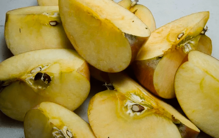 brown apples