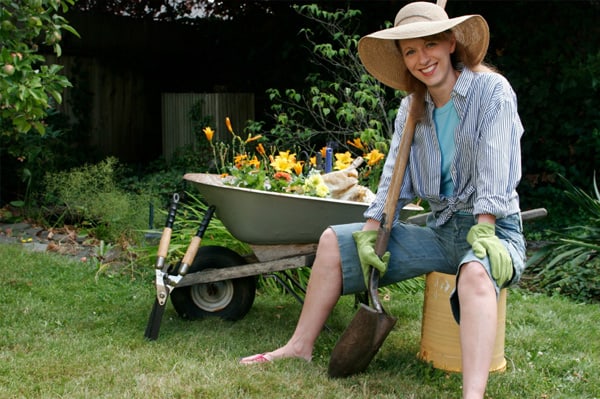 woman gardening