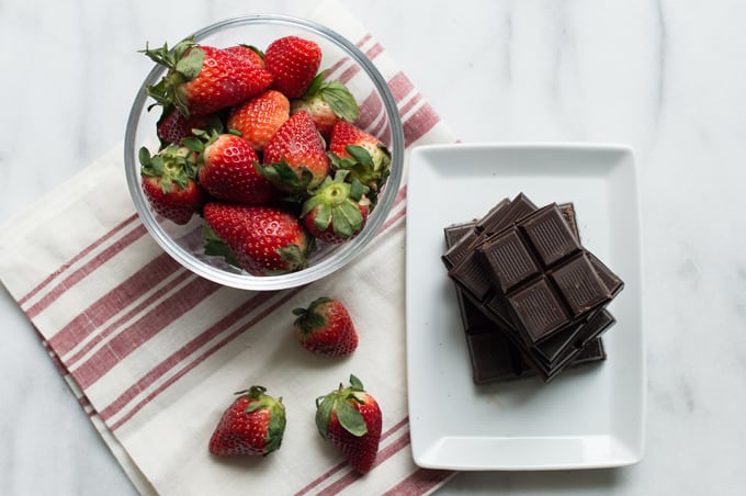 strawberries and chocolates