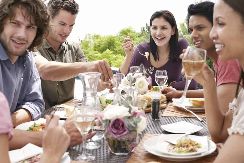 friends eating together