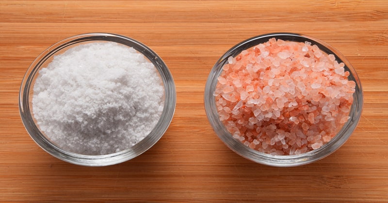 refined salt and himalayan salt