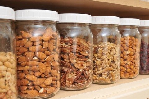 nuts in jars