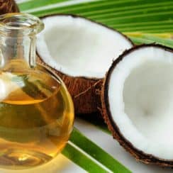 coconut with extracted oil