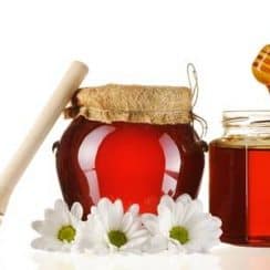 honey in a glass jars