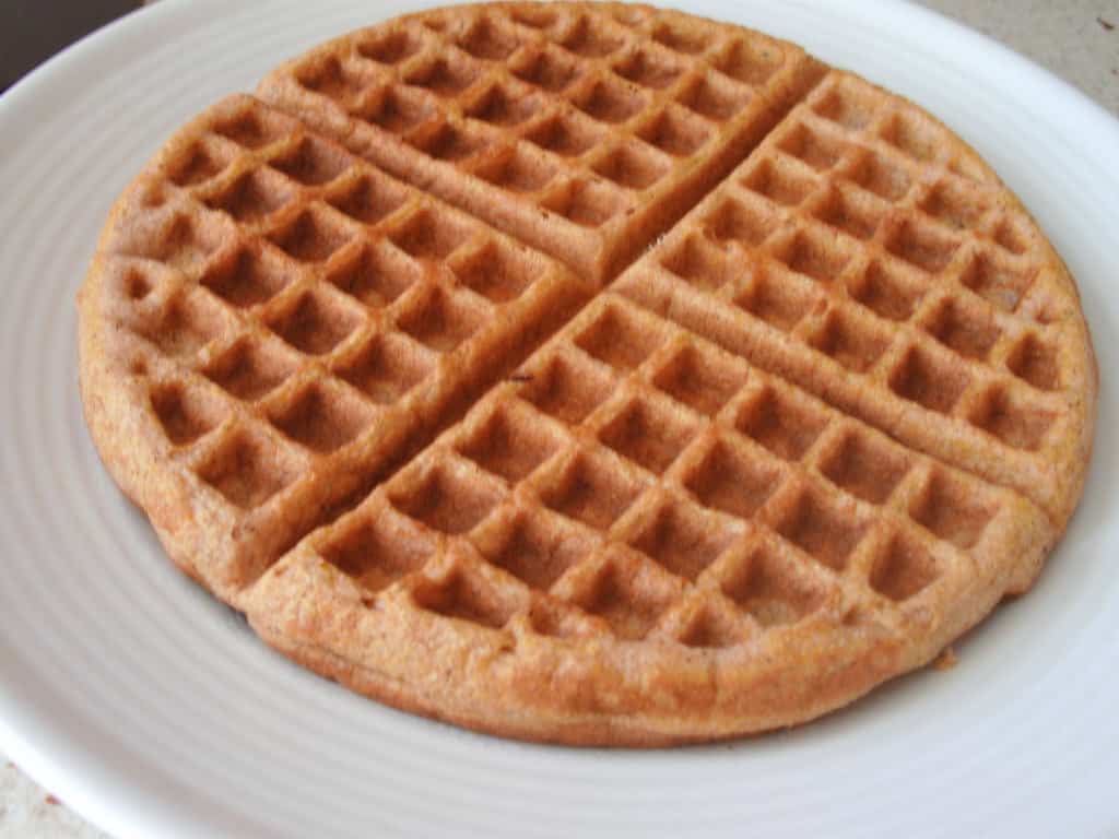 a plate of waffle
