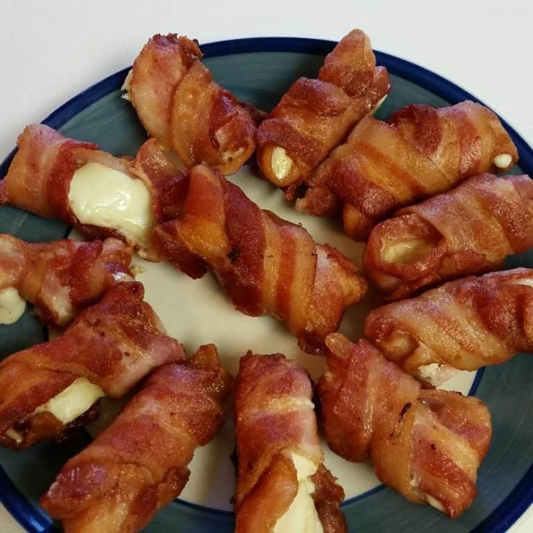 Keto Bacon Wrapped Mozzarella Sticks Recipe