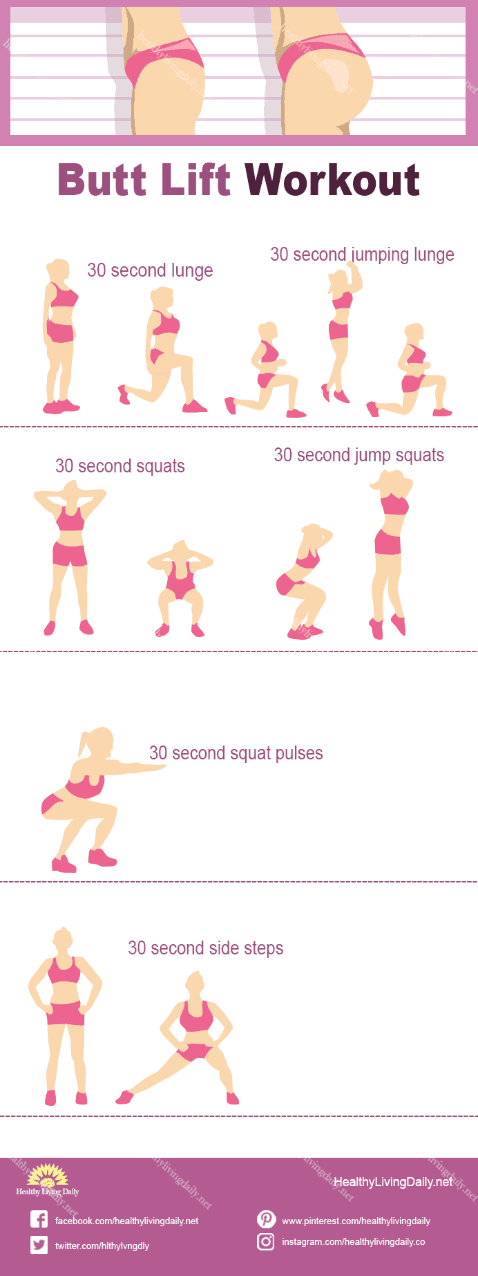 infographic image for butt lift workout