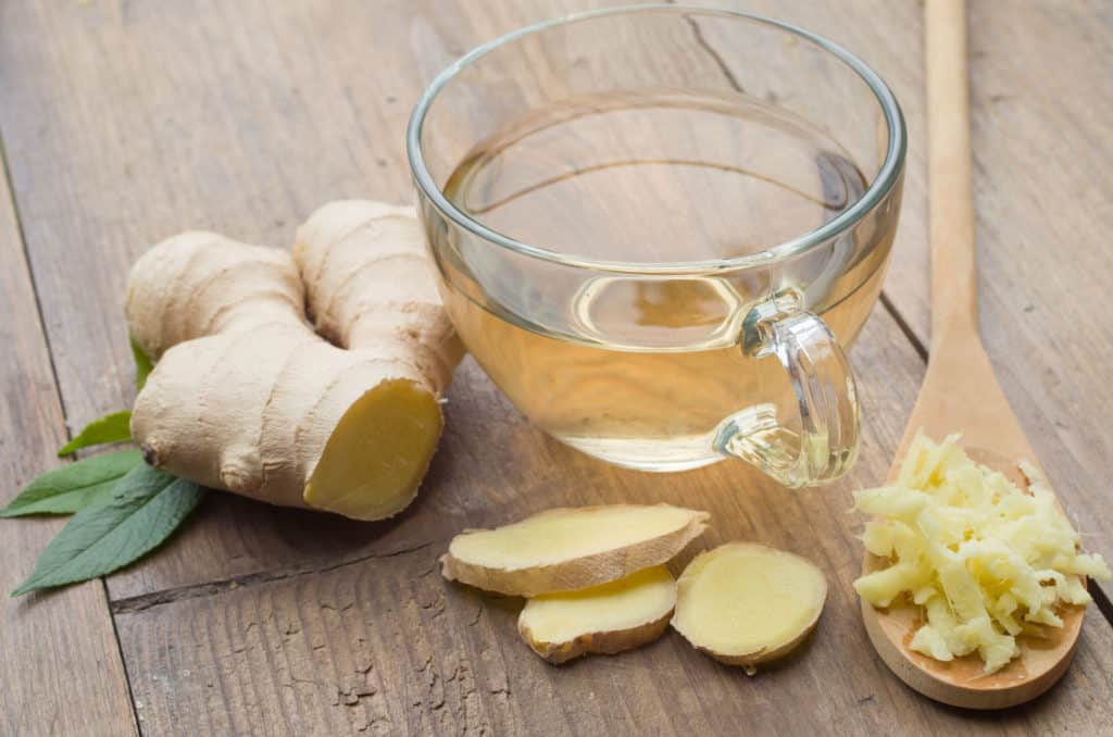 ginger and a cup of water