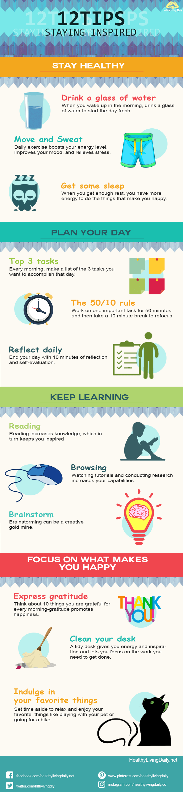 infographic image about staying inspired