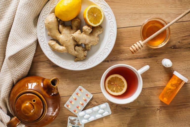 honey, antibiotics, lemon ang ginger