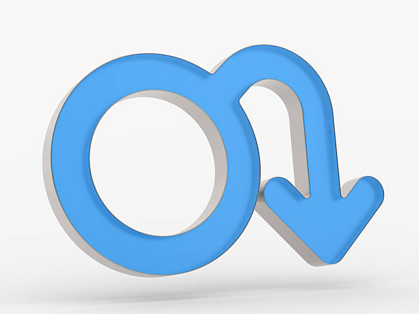 Erectile-Dysfunction-001-6-01 symbol male on white background. Isolated 3D illustration