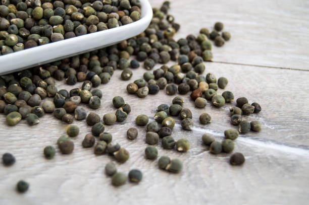 Okra seed ready to be planted, okra seed in the plate,