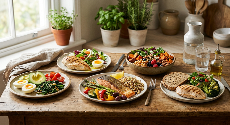 Popular diet trends compared with a balanced healthy eating pattern