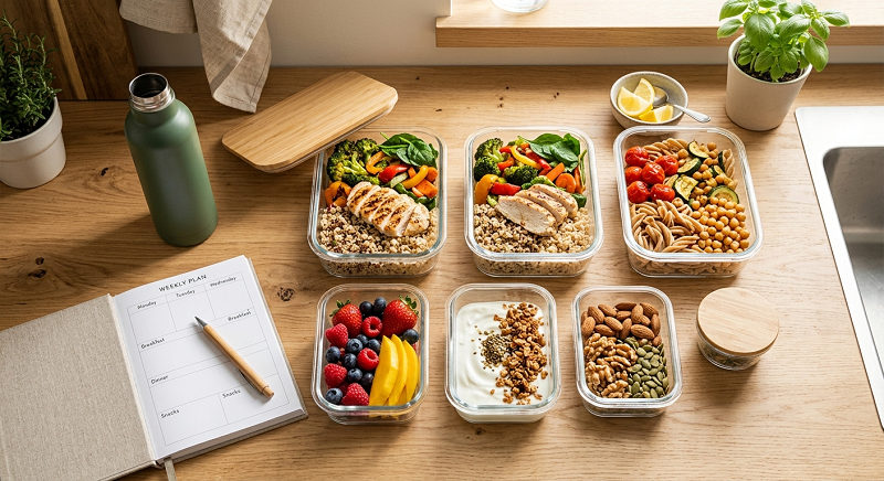 Simple healthy meal preparation for people with busy schedules
