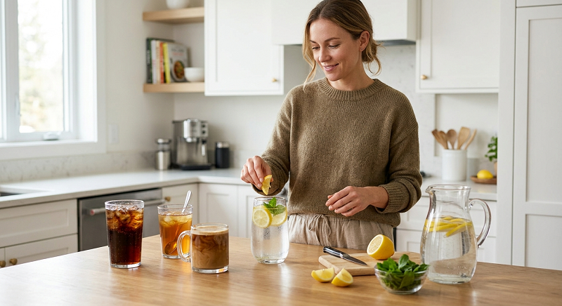 Choosing water instead of sugary drinks can help reduce added sugar intake